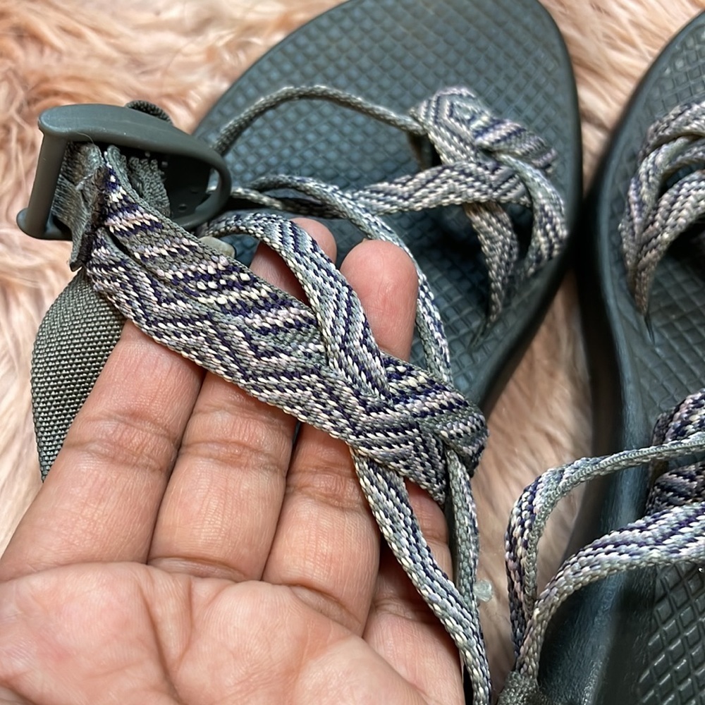 Chaco ZCloud Gray and Pink Straps Sandals Size 8 - Picture 9 of 10